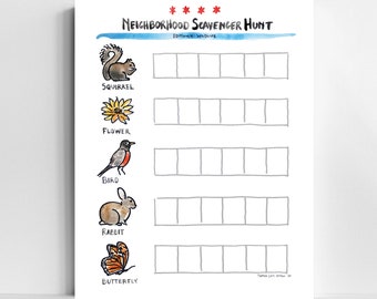 Wildlife Scavenger Hunt | Printable Preschool Activity