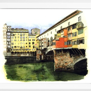 Florence Italy Watercolor Print | Travel Decor