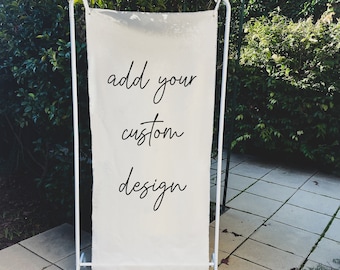 Personalised Fabric Wedding Sign | Custom Linen Welcome Sign With ...