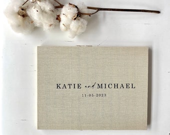 Linen Guest Book / Wedding Guest Book / Personalised Guest Book / Wedding Photo Book / Polaroid Guest Book / Photobooth Guest Book