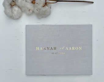 Linen Guest Book / Wedding Guest Book / Personalised Guest Book / Wedding Photo Book / Polaroid Guest Book / Photobooth Guest Book