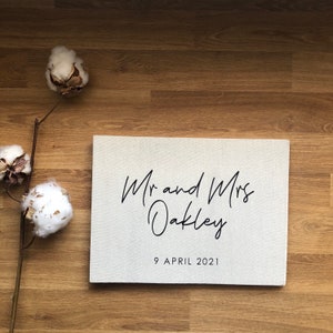 Libro degli ospiti in lino / Libro degli ospiti per matrimonio / Libro degli ospiti personalizzato / Libro fotografico per matrimonio / Libro degli ospiti Polaroid / Libro degli ospiti per Photobooth