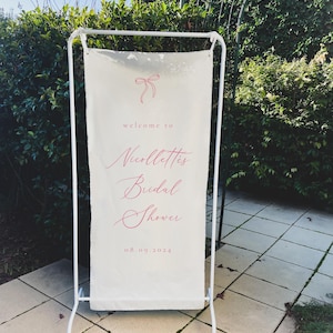 Fabric Wedding Sign / Personalised Cotton Sign /Fabric Sign with Eyelets/Engagement/ Linen Welcome Sign/Linen Sign/Baby Shower/Bridal Shower