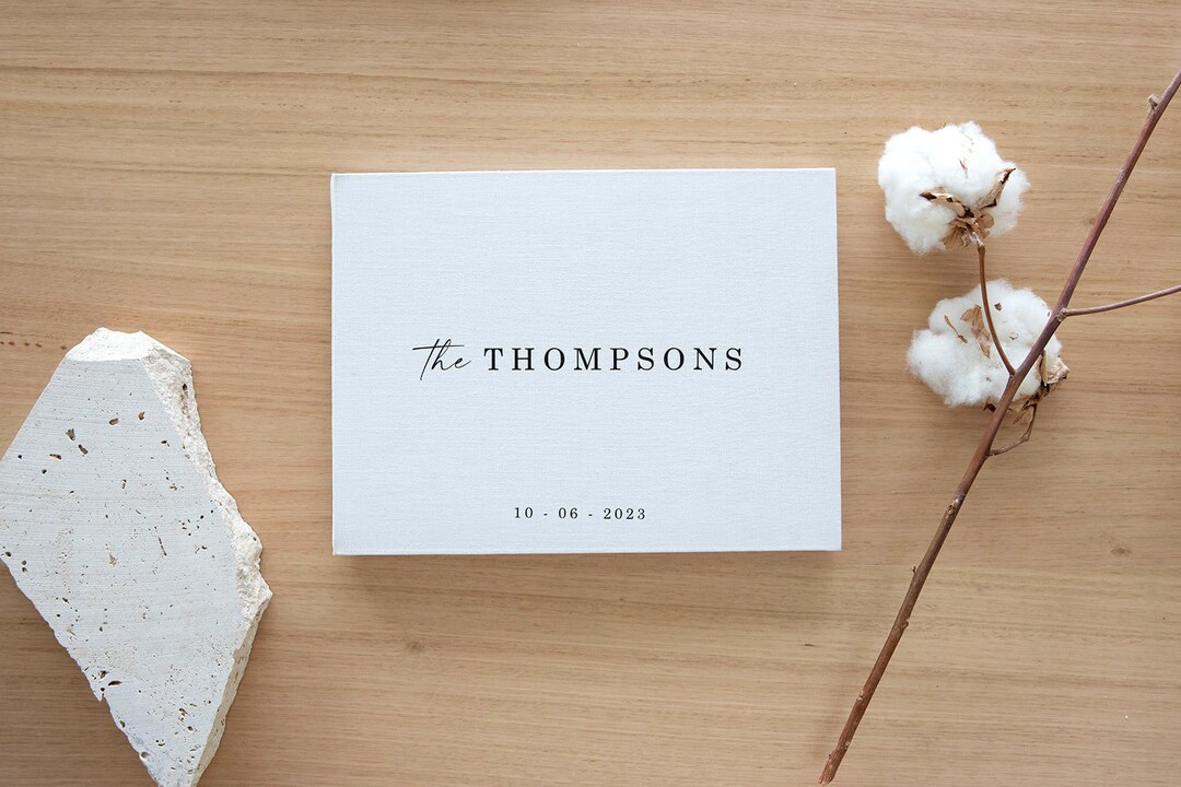 Linen Guest Book / Wedding Guest Book / Personalised Guest Book
