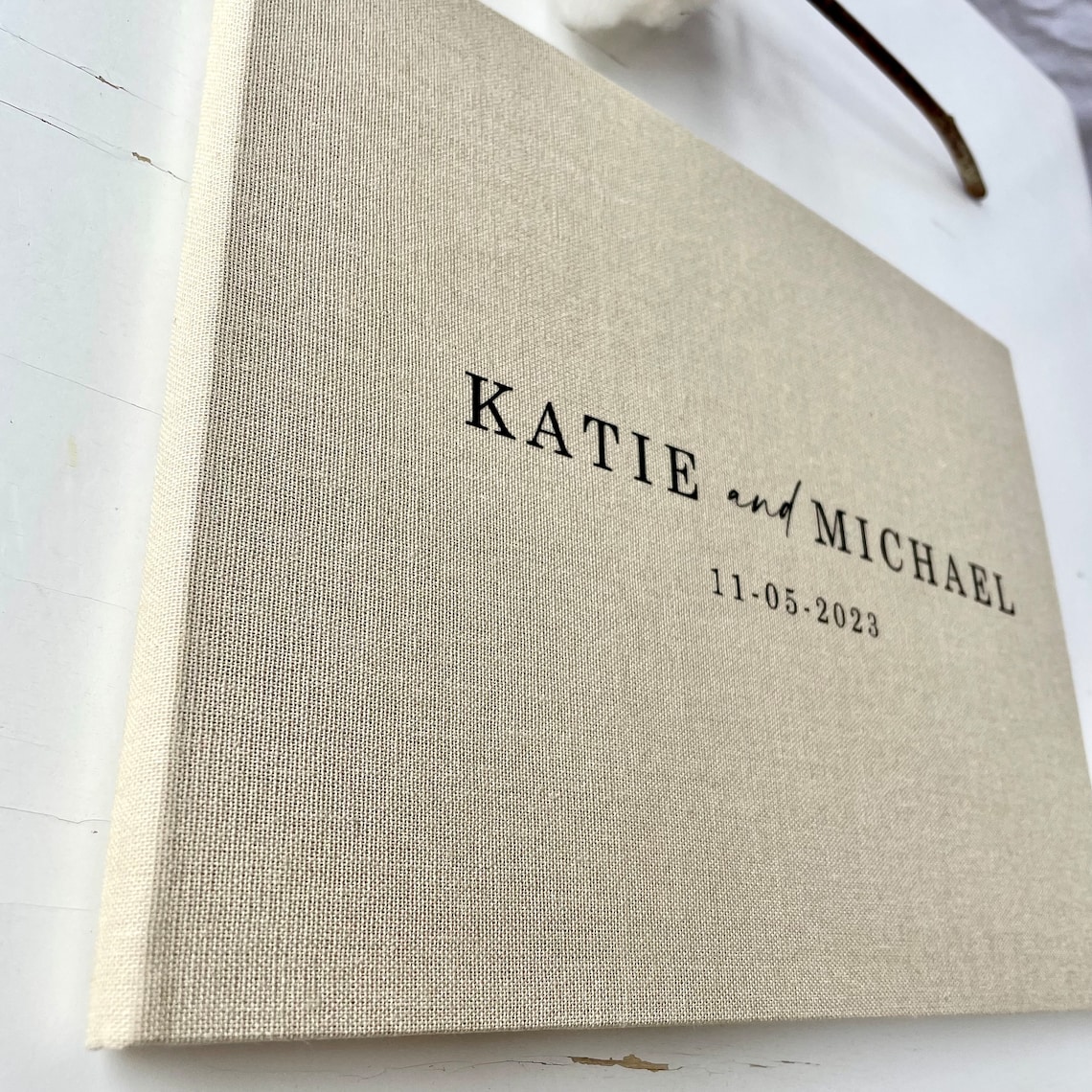 Linen Guest Book / Wedding Guest Book / Personalised Guest Etsy Australia