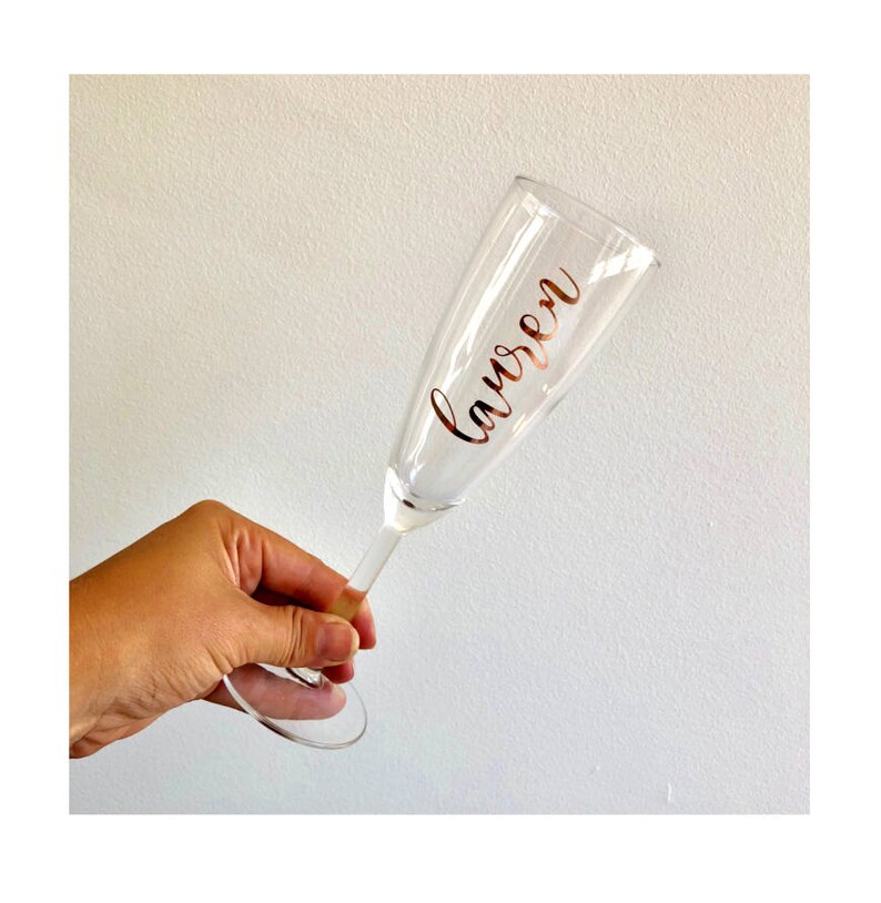 Personalised Champagne Glass / Wedding Decor/ Bridal Gift / Etsy