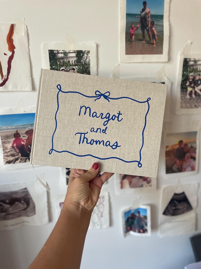 Linen Guest Book / Wedding Guest Book / Personalised Guest Book / Wedding Photo Book / Polaroid Guest Book / Photobooth Guest Book