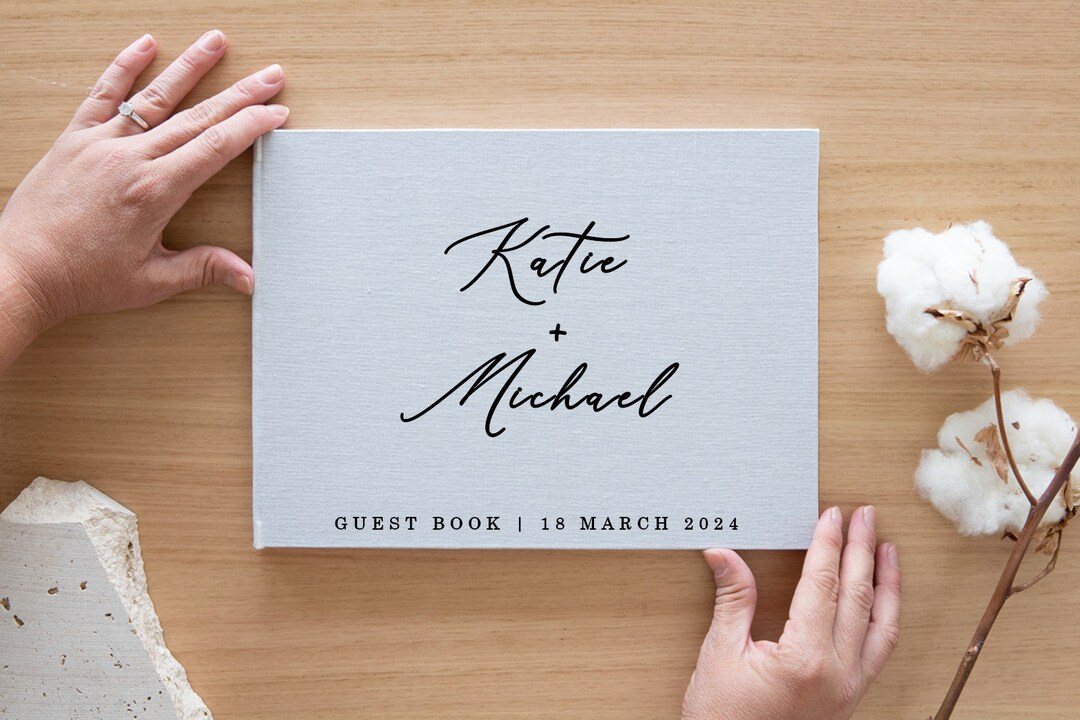 Linen Guest Book / Wedding Guest Book / Personalised Guest Book