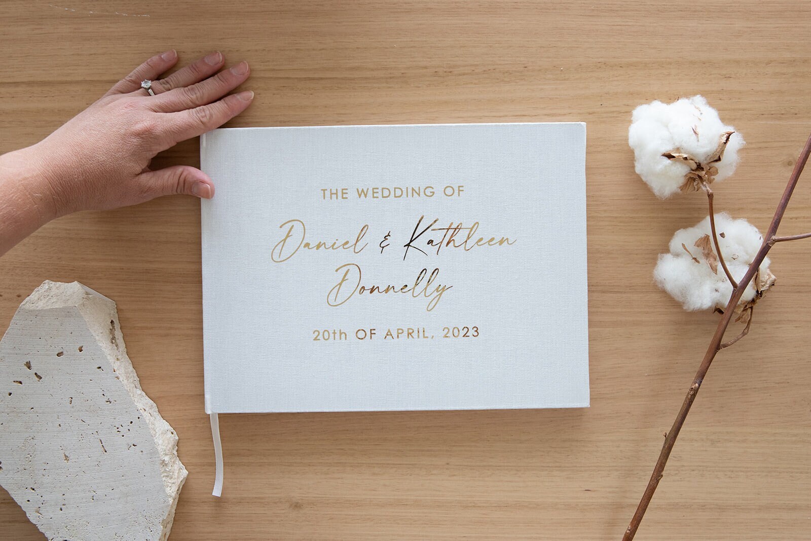 Linen Guest Book / Wedding Guest Book / Personalised Guest Etsy Australia