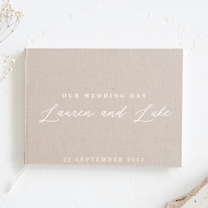 Libro degli ospiti in lino / Libro degli ospiti per matrimonio / Libro degli ospiti personalizzato / Libro fotografico per matrimonio / Libro degli ospiti Polaroid / Libro degli ospiti per Photobooth