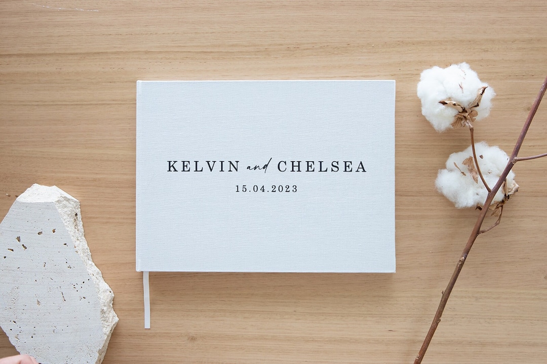 Linen Guest Book / Wedding Guest Book / Personalised Guest Book