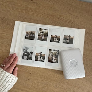 Linen Polaroid Album Personalised Photo Book Album Fits Instax Mini Polaroids Wedding Album Family Memories Wedding Gift Polaroid Guestbook image 8