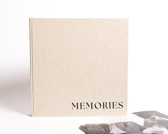 Vintage Gray Faux Crocodile Leather Photo Album 100 Pages, Holds