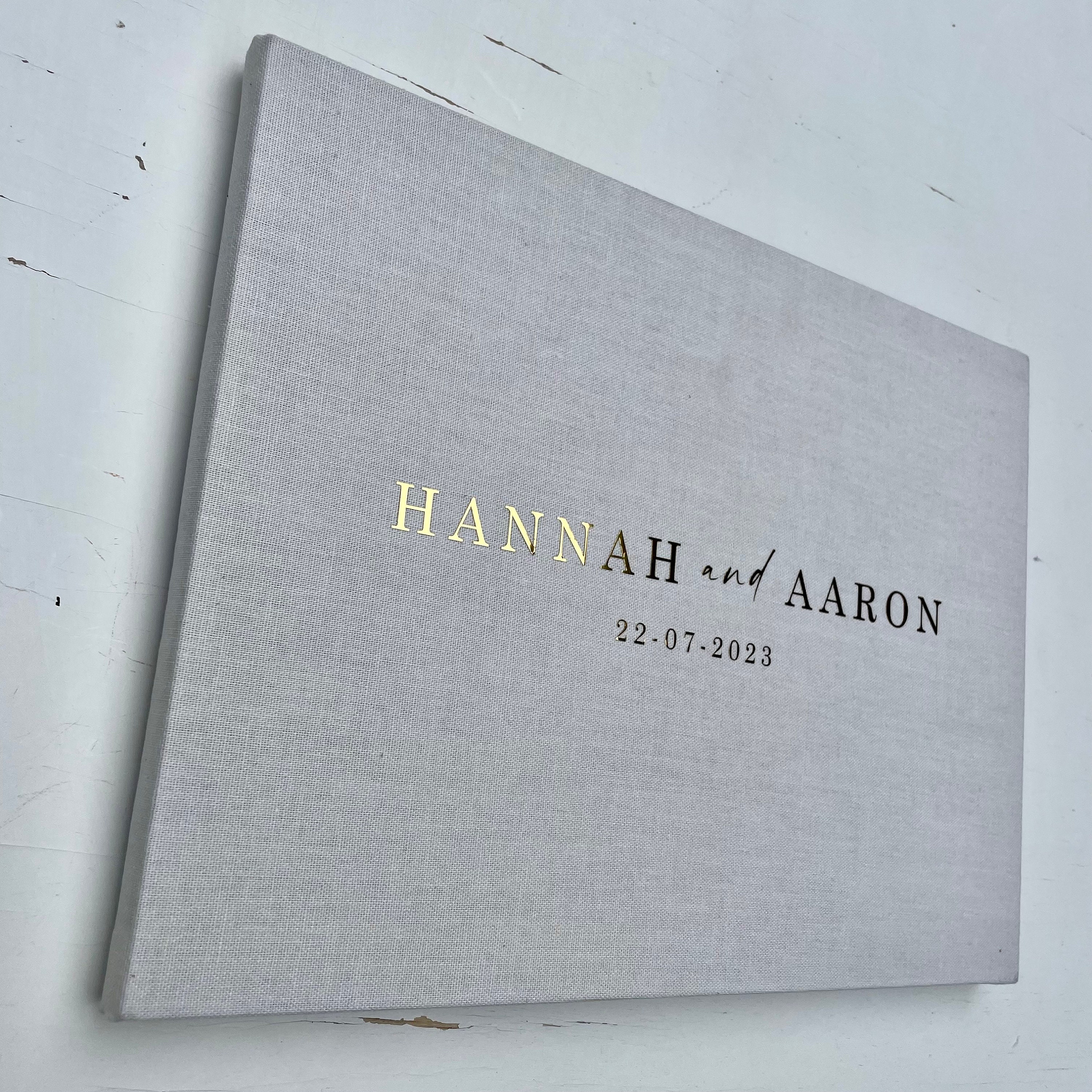 Linen Guest Book / Wedding Guest Book / Personalised Guest Etsy Australia