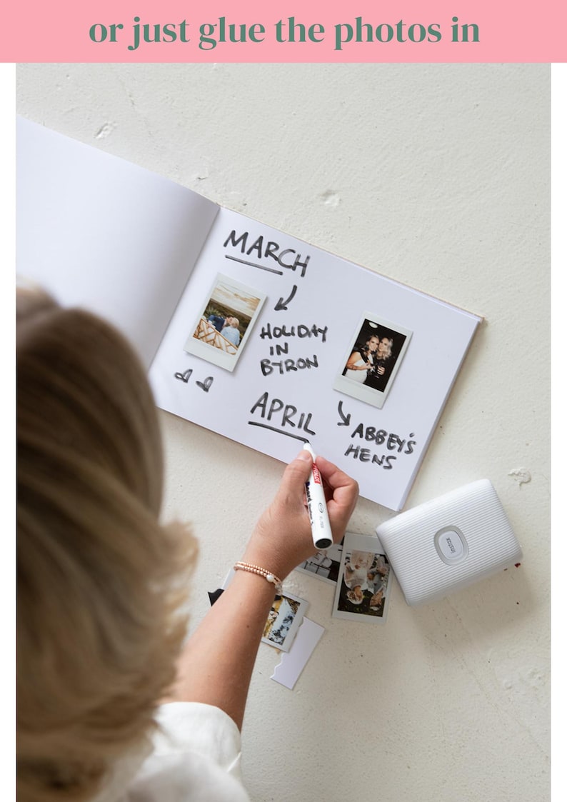 Linen Guest Book / Wedding Guest Book / Personalised Guest Book / Wedding Photo Book / Polaroid Guest Book / Photobooth Guest Book image 11