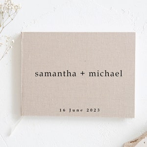 Libro degli ospiti in lino / Libro degli ospiti per matrimonio / Libro degli ospiti personalizzato / Libro fotografico per matrimonio / Libro degli ospiti Polaroid / Libro degli ospiti per Photobooth