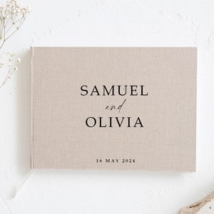 Libro degli ospiti in lino / Libro degli ospiti per matrimonio / Libro degli ospiti personalizzato / Libro fotografico per matrimonio / Libro degli ospiti Polaroid / Libro degli ospiti per Photobooth