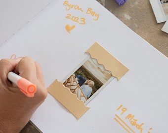 Bolsillos para fotos / Pegatinas para bolsillos con fotos / Autoadhesivos para fotos / Pegatinas Polaroid para libros de visitas de boda / Pegatinas para fotos / Adhesivos para fotos