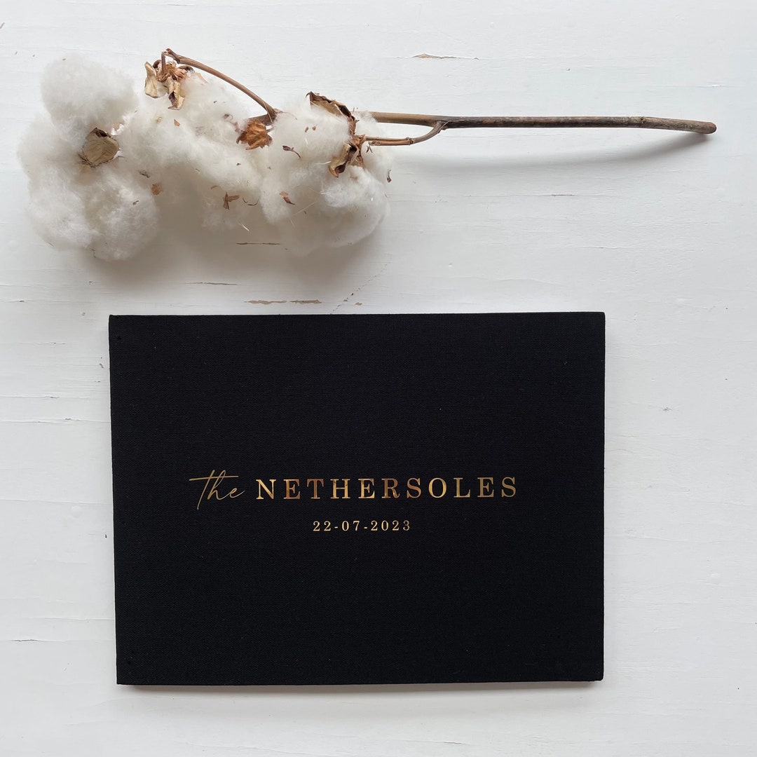 Linen Guest Book / Wedding Guest Book / Personalised Guest Book