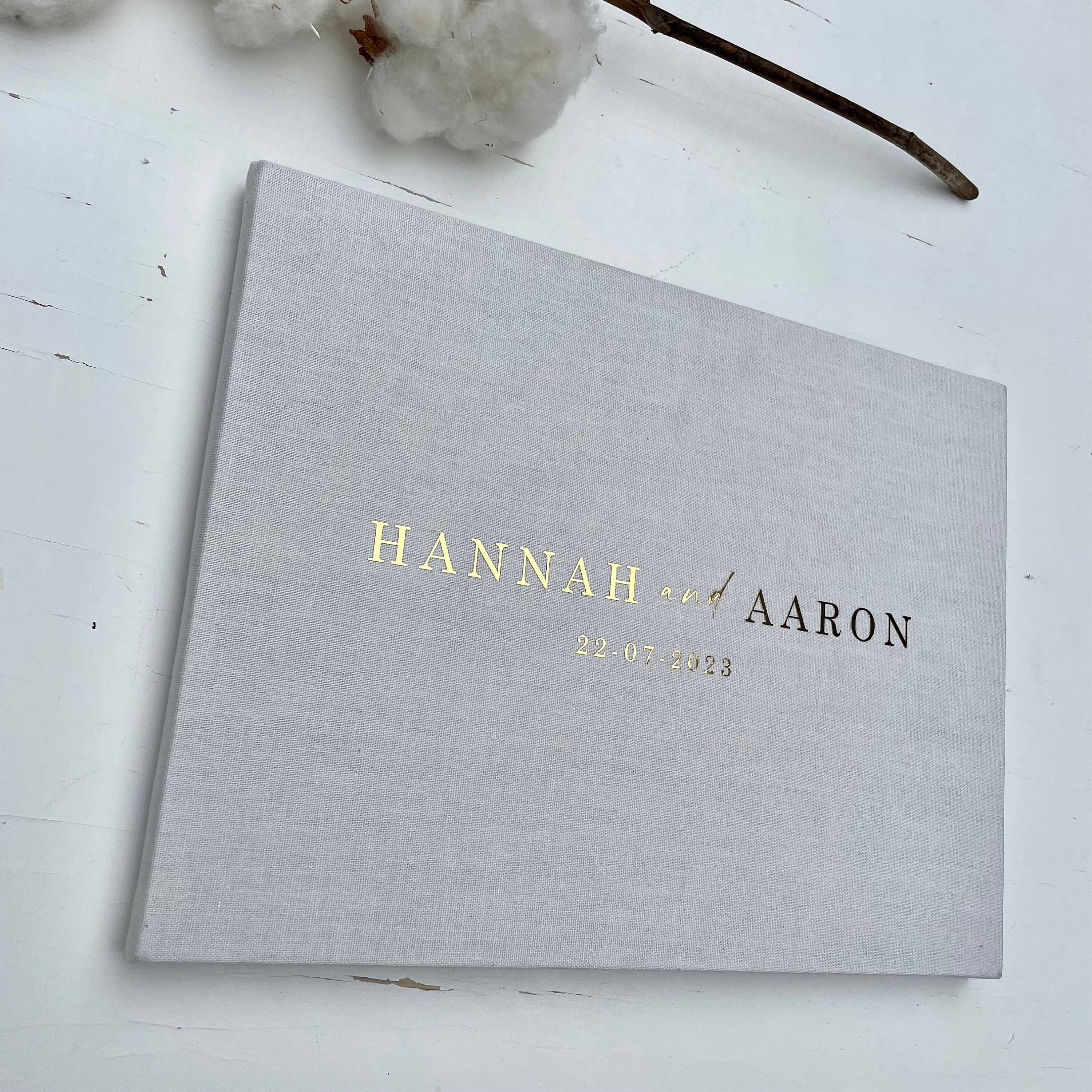 Linen Guest Book / Wedding Guest Book / Personalised Guest Etsy Australia