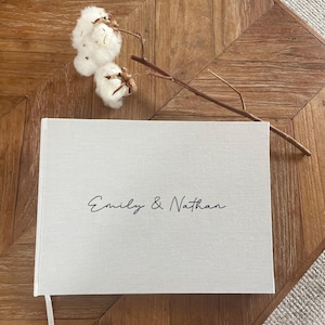 Libro degli ospiti in lino / Libro degli ospiti per matrimonio / Libro degli ospiti personalizzato / Libro fotografico per matrimonio / Libro degli ospiti Polaroid / Libro degli ospiti per Photobooth