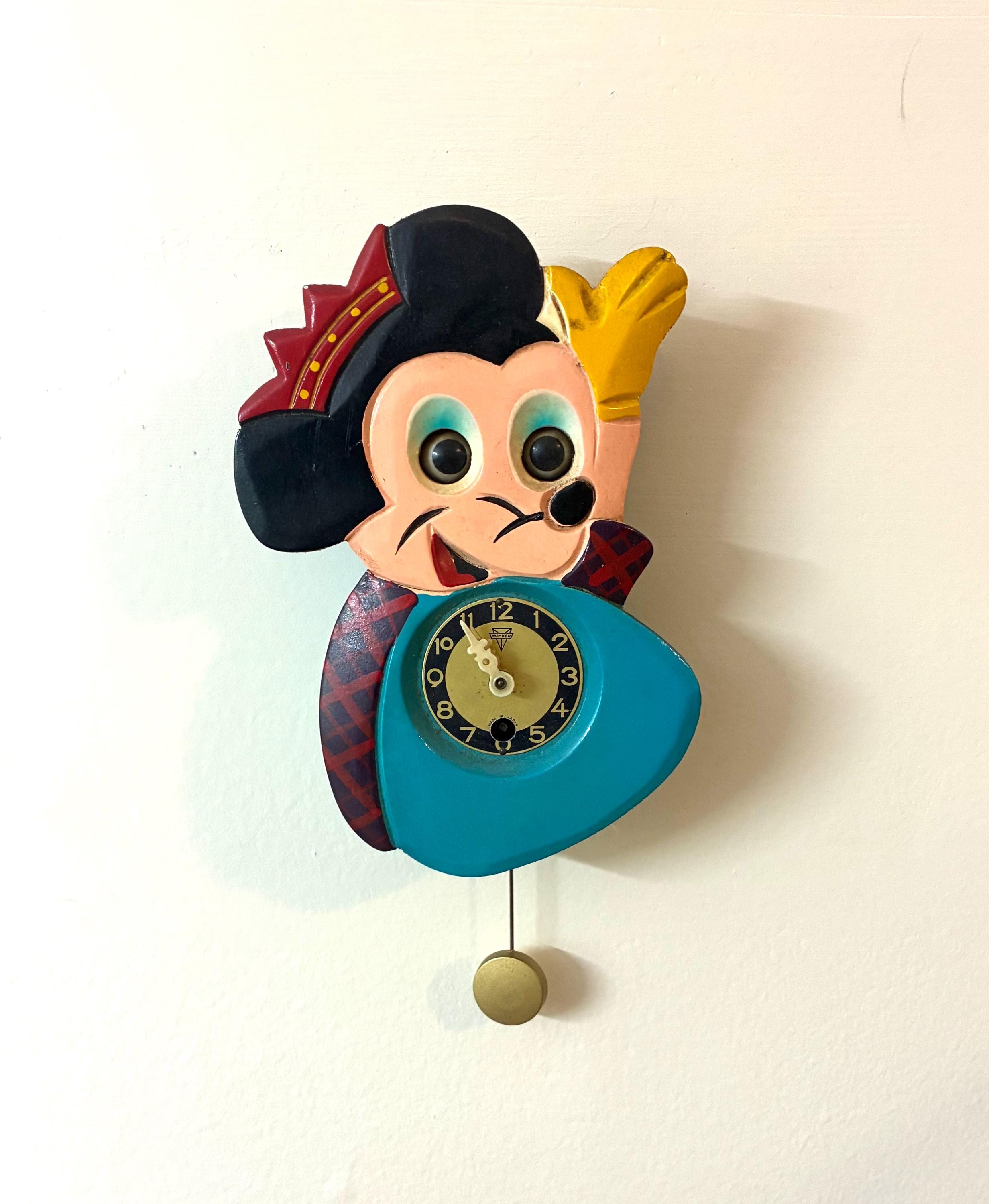 【未使用】ミケン製　振り子時計　パンダ　PETTY ANIMAL CLOCK ヤマト工芸 掛け時計 木製 yamato Clock Zoo ヒツジ （ 壁掛け時計