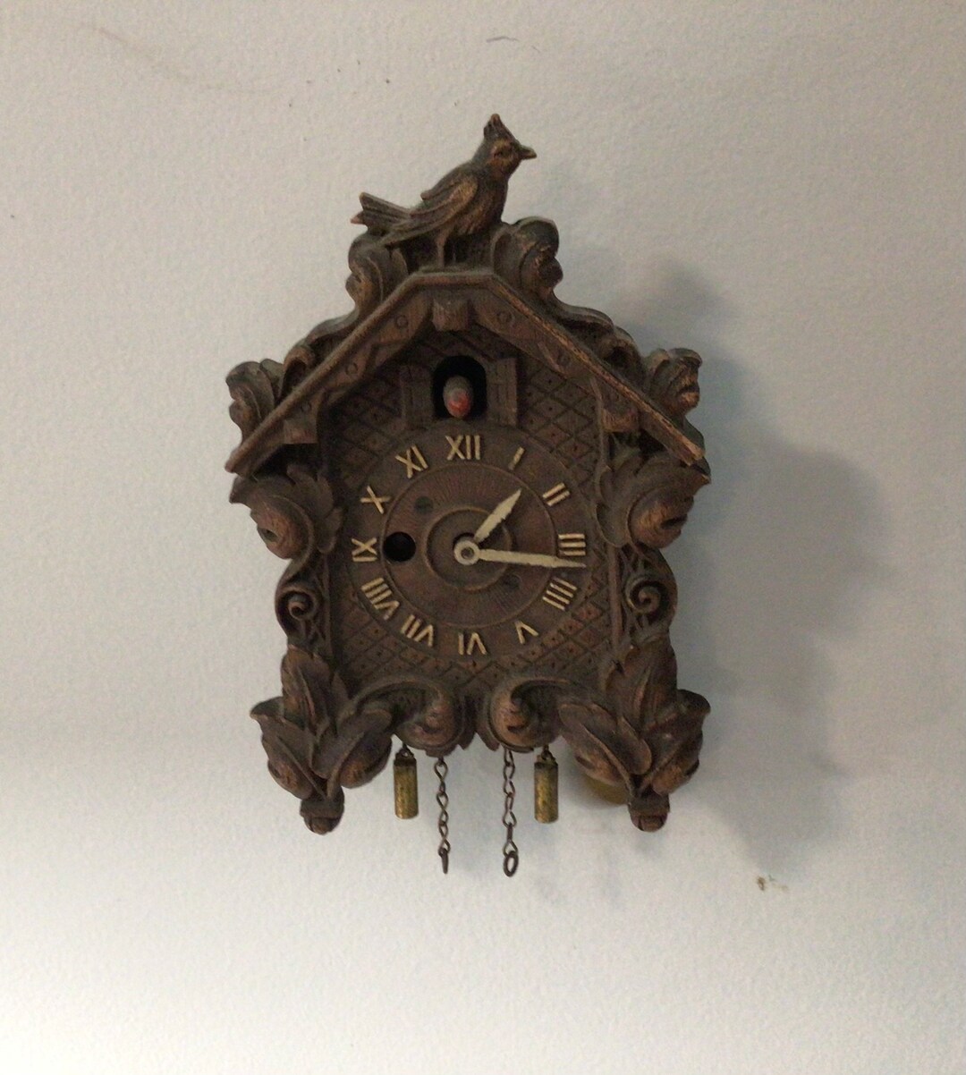 1930s Keebler Bobbing Bird Pendulette Cuckoo Clock Etsy