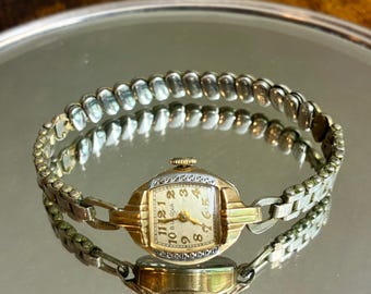 1956 Ladies Gold Bulova Watch, 17 Jewels