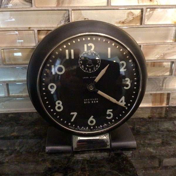 1946 Westclox Big Ben Loud Alarm Clock, Wind Up, Working