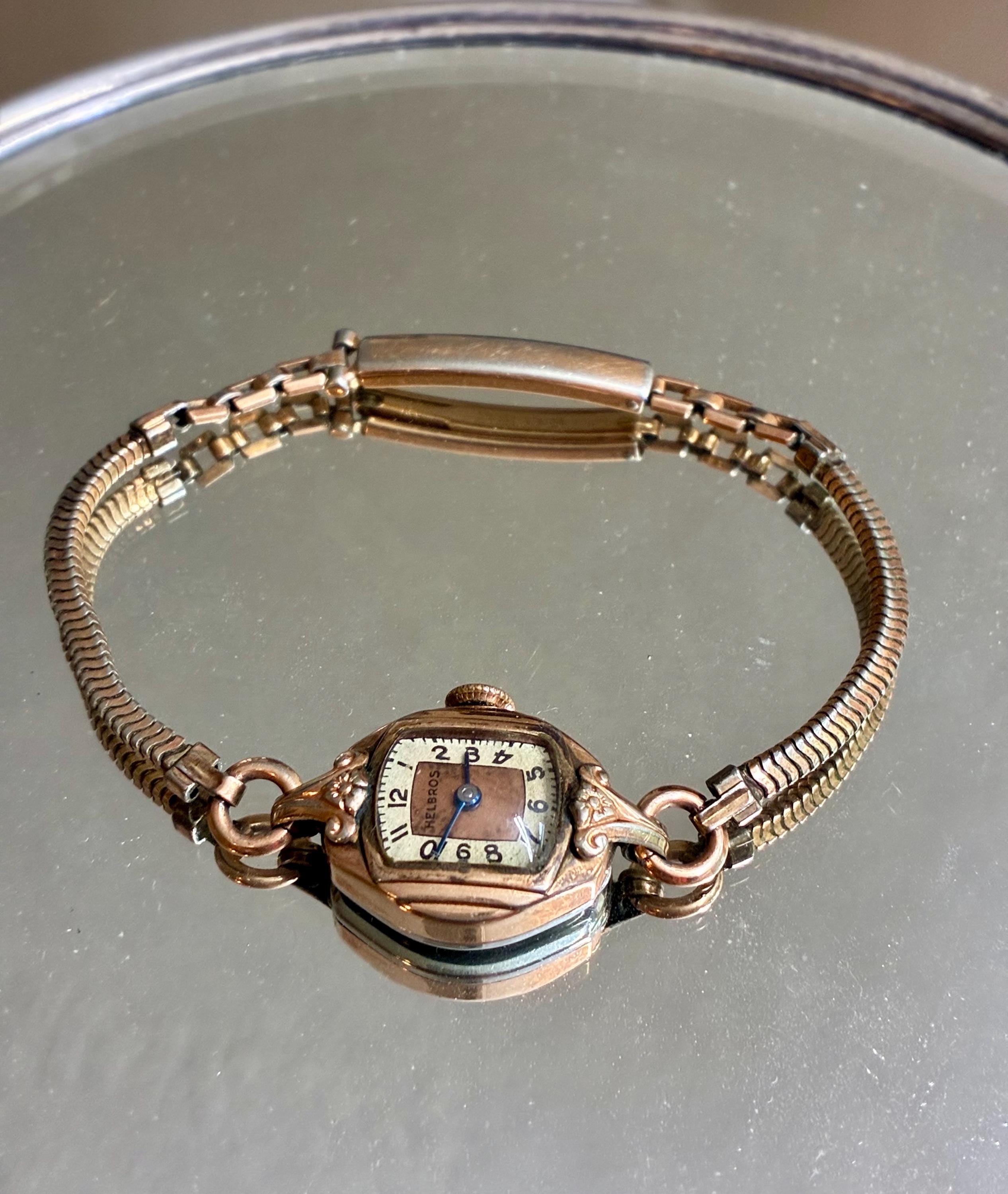 Gold Helbros Watch - Etsy