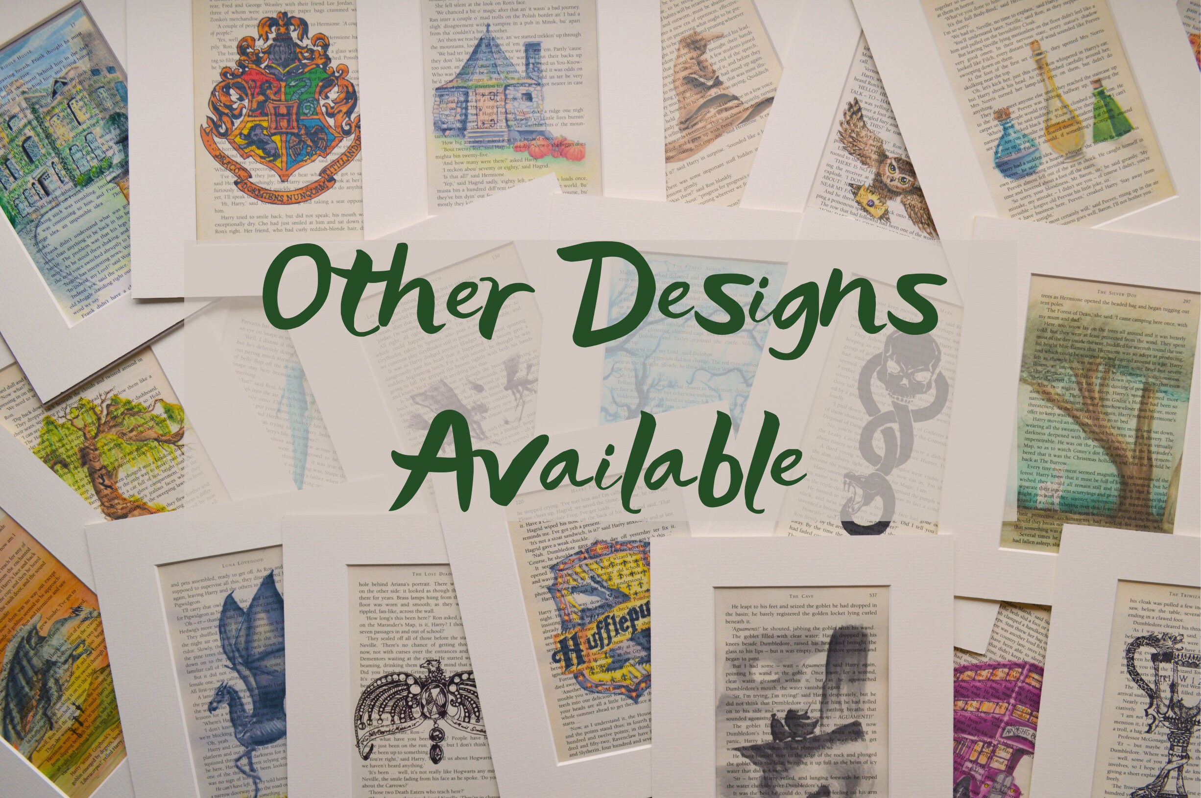 Dumbledore Owl Lectern Harry Potter inspired book page print Etsy