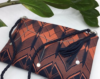 NEEMA Handbag/Purse African print & leather