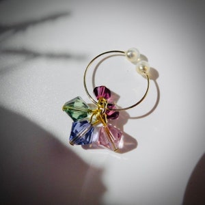 Earcuff mit Swarovski Steinen / Cuff / Ohrstecker