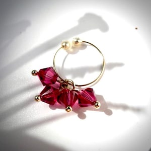 Earcuff mit Swarovski Steinen / Cuff / Ohrstecker