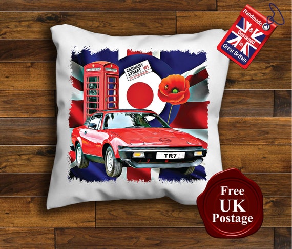Triumph Tr7 Cushion Cover Triumph Tr7 Cushion Union Jack Etsy