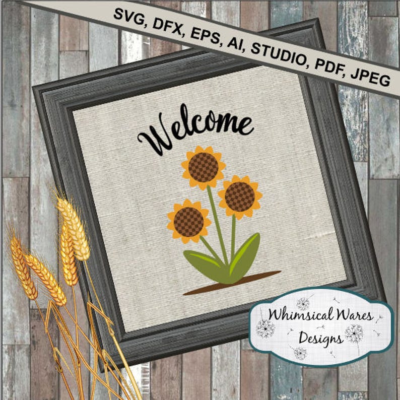 Free Free 111 Sunflower Welcome Svg SVG PNG EPS DXF File