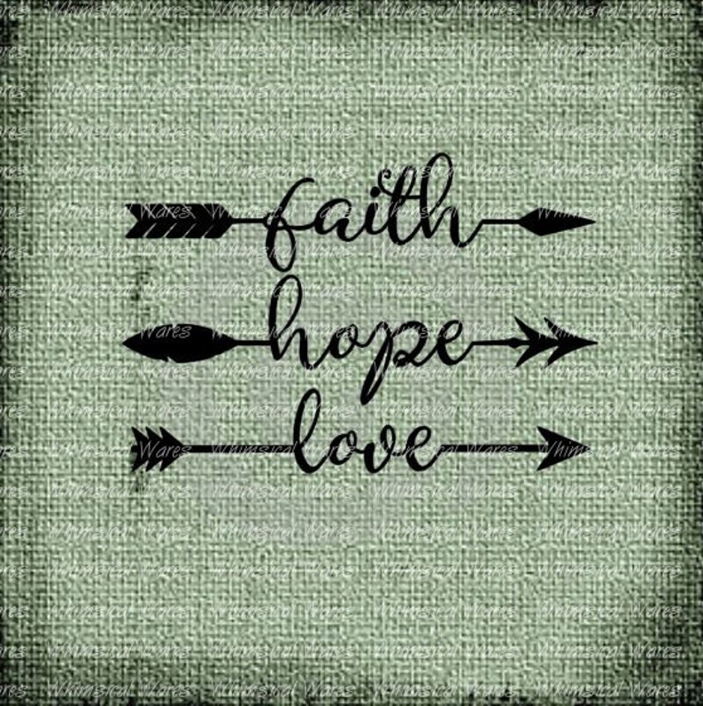 Download Word arrows faith hope love digital download .studio3 file svg | Etsy