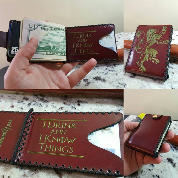I Drink and I Know Things Premium Leather wallet.