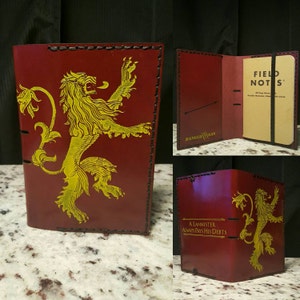 Un Lannister siempre paga su cartera de cubierta o pasaporte cuero campos notas deudas frenillo inglés Premium Borgoña cuero de.