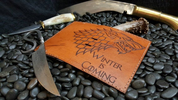 Winter is coming Leather Fields Notes cover / Passport wallet