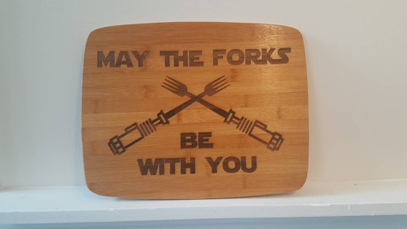 May The Forks Be With You Bamboo Cutting board