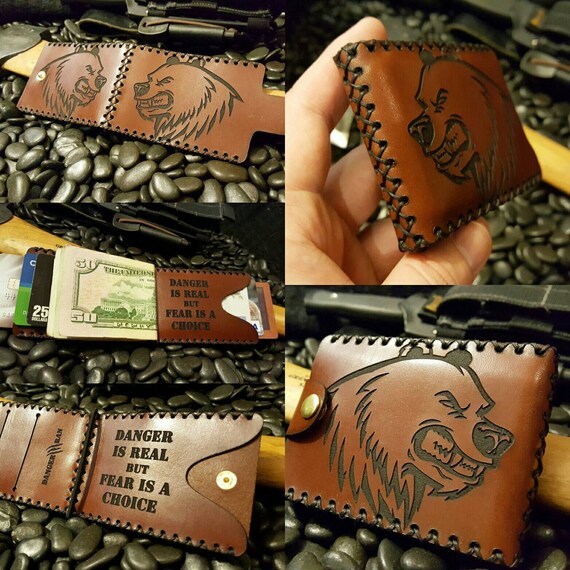 Danger is Real but Fear is a Choice Premium leather wallet