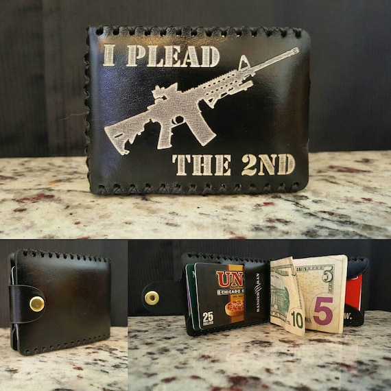 I Plead the 2nd Premium English Bridle leather Wallet