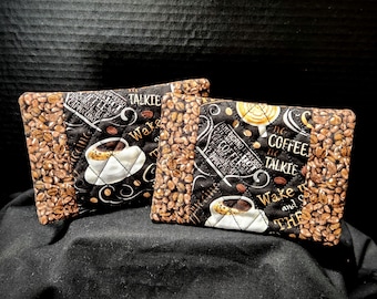 Mug Rug (large coaster): It's Time For Coffee