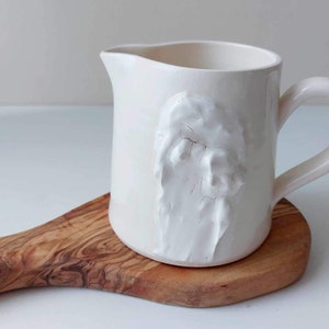 Ceramic jug, Handmade milk pourer, Sauce jug, Cream pourer, Pottery jug
