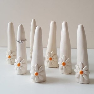 Ring Cone, Ring holder, Ring display, Ceramic jewellery ring holder image 1