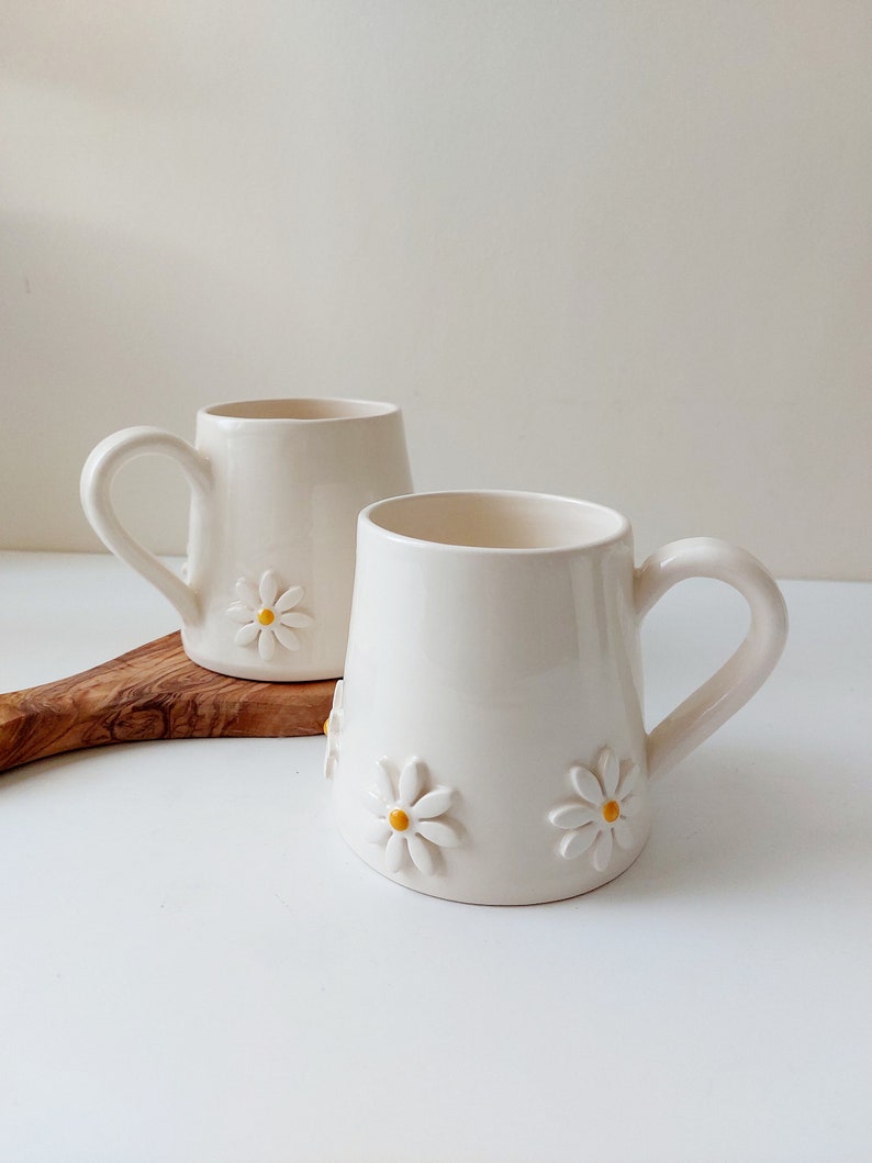 Ceramic mug, Daisy coffee mug, tea cup image 5