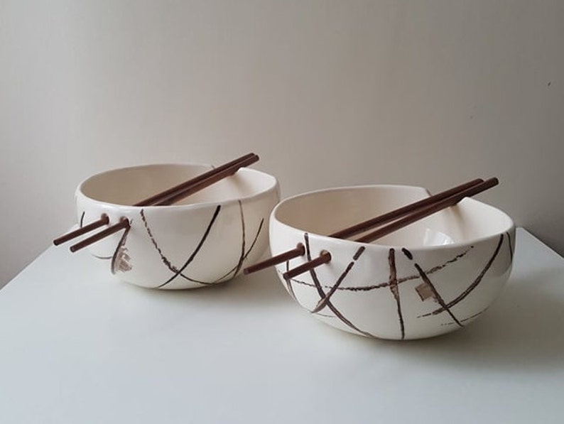 Large Noodle Bowl Ramen Pottery Bowl Ceramic Bowl With Etsy
