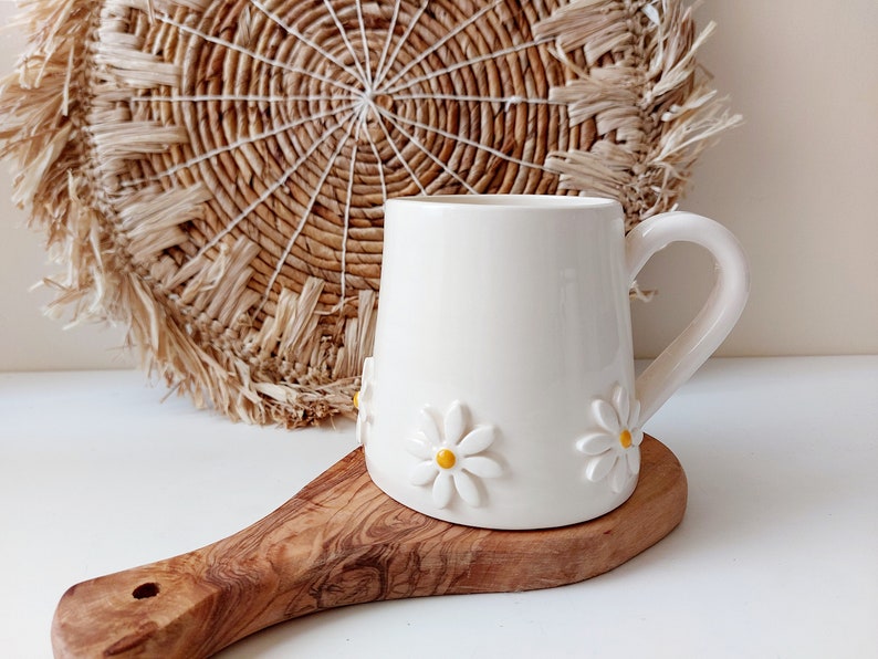 Ceramic mug, Daisy coffee mug, tea cup image 4