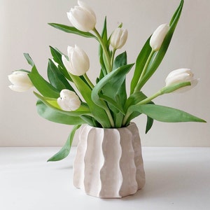 Handmade ceramic vase, Pottery vase, Home decoration